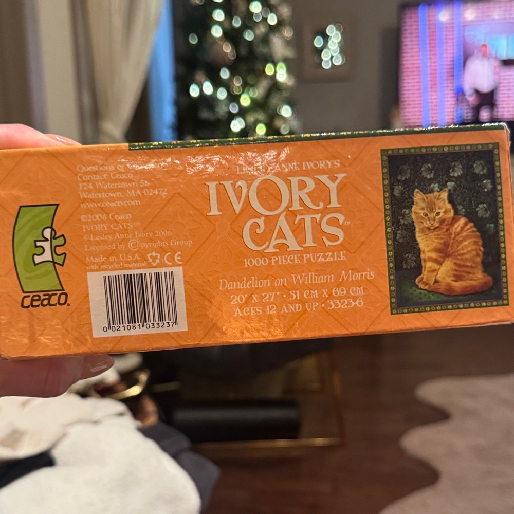 Ivory Cats 1000 Piece Puzzle - Orange Tabby Lesley Anne Ivory’s ceaco Puzzle - Picture 4 of 4